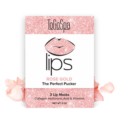 ToGoSpa Rose Gold LIPS 3 lip masks