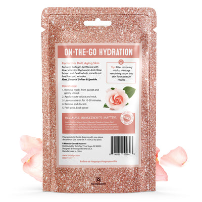 ToGoSpa Rose Gold Face & Neck mask box back
