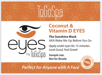 ToGoSpa wholesale Coconut Eyes (50 singles) Wholesale Eyes and Lips Promotional Giveaway Singles