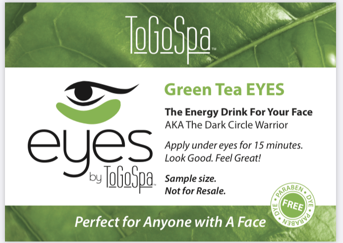 ToGoSpa wholesale Green Tea Eyes (50 singles) Wholesale Eyes and Lips Promotional Giveaway Singles
