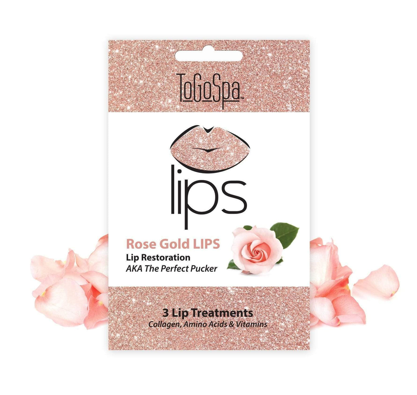ToGoSpa wholesale Rose Gold LIPS Retail Box (10 packs) Wholesale LIPS by ToGoSpa